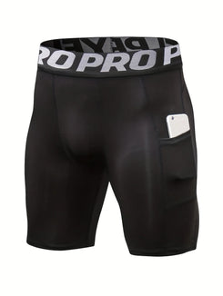Men’s Compression Running Shorts with Pocket