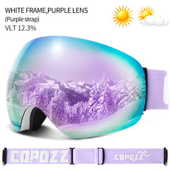 COPOZZ UV400 Anti-Fog Ski Goggles