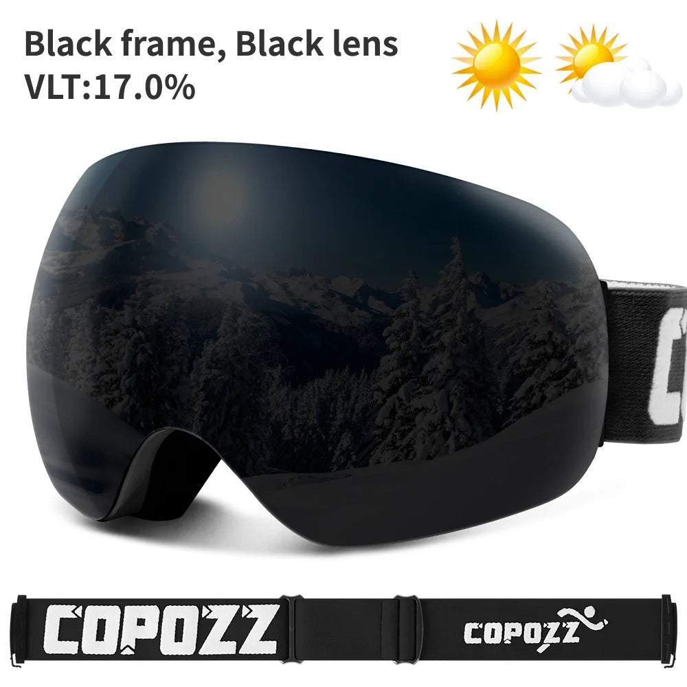 COPOZZ UV400 Anti-Fog Ski Goggles