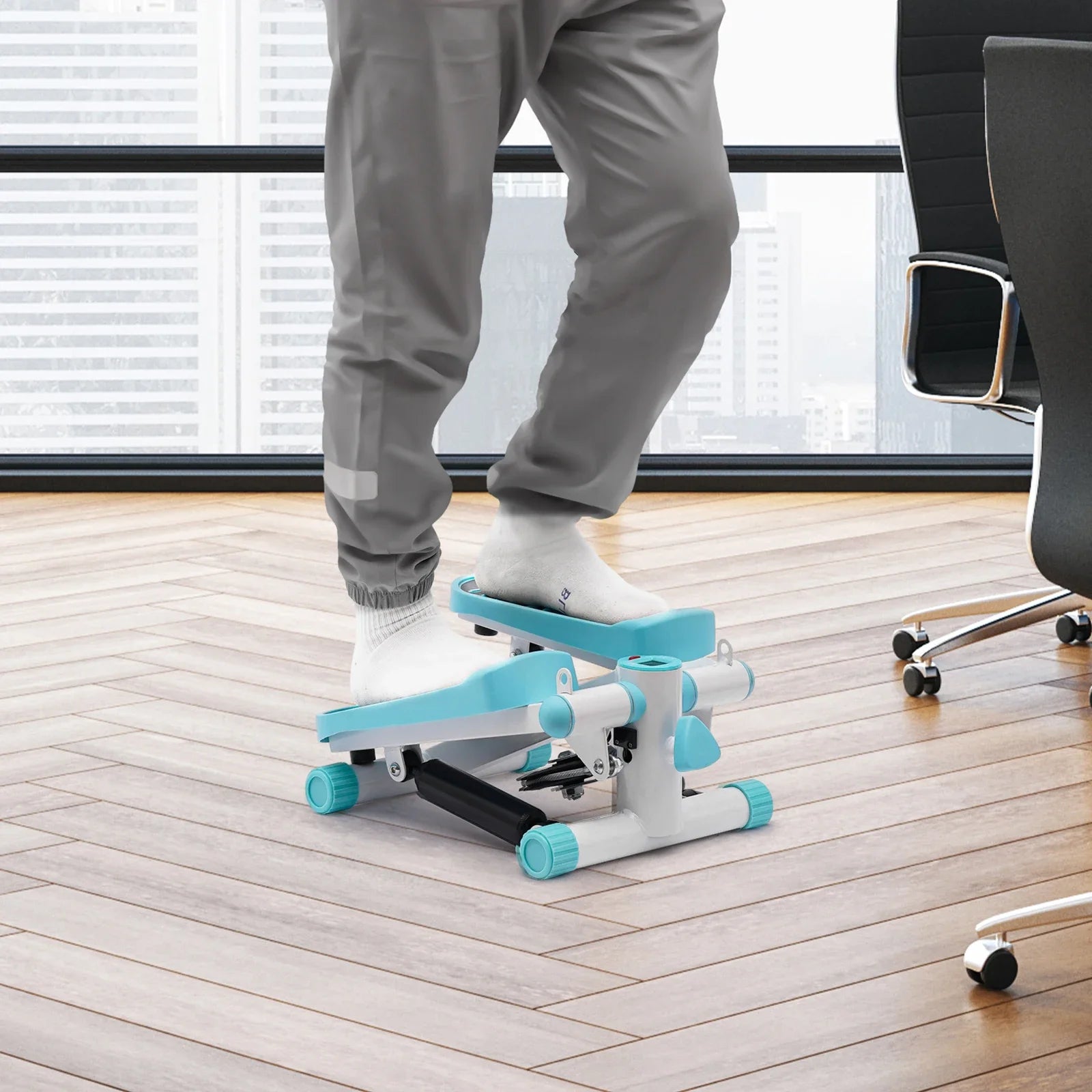 Mini Stepper with Resistance Bands – Blue