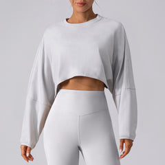 Women’s Long Sleeve Crop Top Yoga Shirt