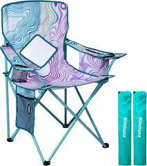4-Pack Foldable Camping Chairs with Cooler & Cup Holder