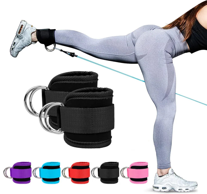 Double D-Ring Ankle Straps for Cable Workouts