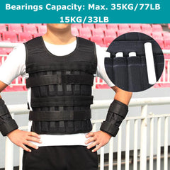 Adjustable Weighted Vest with Leg & Arm Weights