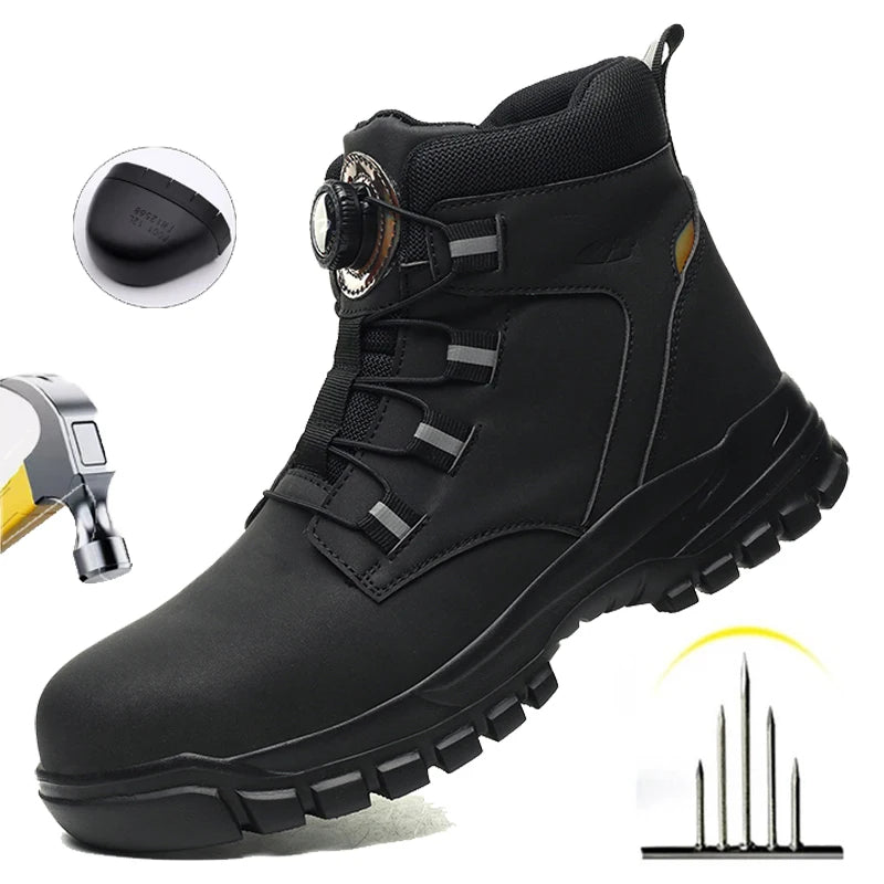 Men’s Waterproof Steel Toe Indestructible Work Boots