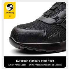Men’s Rotating Button Steel Toe Safety Sneakers