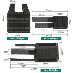 Adjustable Weighted Vest with Leg & Arm Weights