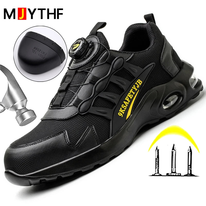 Men’s Rotating Button Steel Toe Safety Sneakers