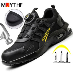 Men’s Rotating Button Steel Toe Safety Sneakers