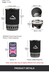 Widesea Camping Cooking System with Gas Stove