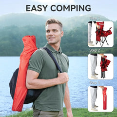 4-Pack Foldable Camping Chairs with Cooler & Cup Holder