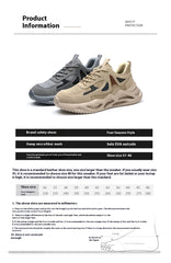 Unisex Lightweight Steel Toe Safety Work Shoes