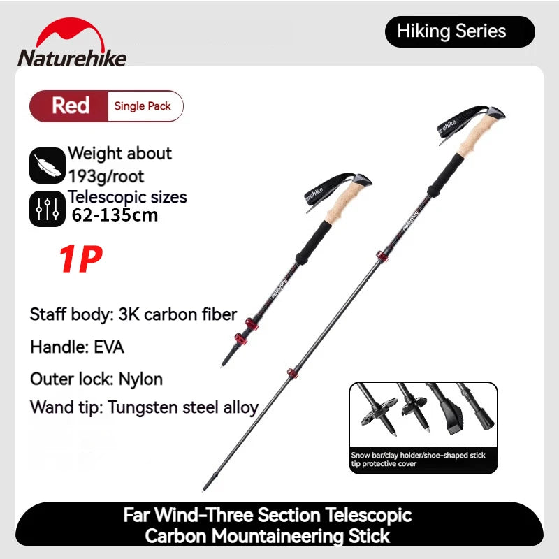 Naturehike Telescopic Carbon Trekking Pole