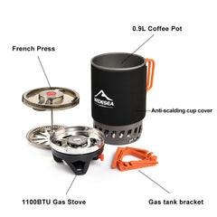 Widesea Camping Cooking System with Gas Stove