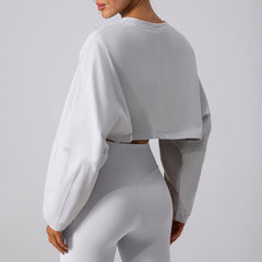 Women’s Long Sleeve Crop Top Yoga Shirt