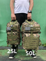 Waterproof 25L/50L Nylon Tactical Backpack