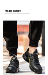 Men’s Rotating Button Steel Toe Safety Sneakers