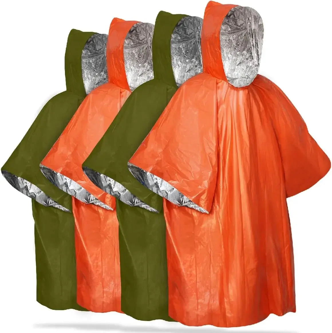 Reusable Waterproof Emergency Rain Poncho with Hood