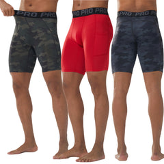 Men’s Compression Running Shorts with Pocket