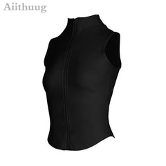 Aiithuug Women’s Zip-Up Sleeveless Workout Vest