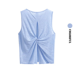 DRUR Women’s Back Cross Yoga Tank Top