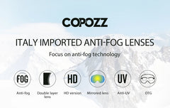 COPOZZ UV400 Anti-Fog Ski Goggles