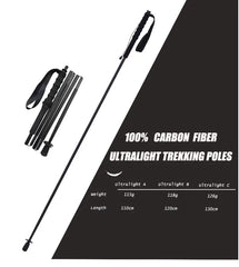 HEALING 115g Carbon Folding Trekking Pole