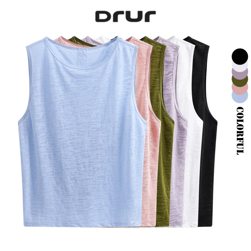 DRUR Women’s Back Cross Yoga Tank Top