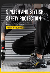 Men’s Rotating Button Steel Toe Safety Sneakers