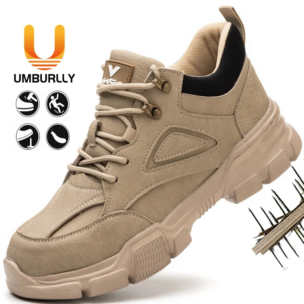 Men’s Steel Toe Safety Work Shoes – Anti-Slip & Puncture-Proof
