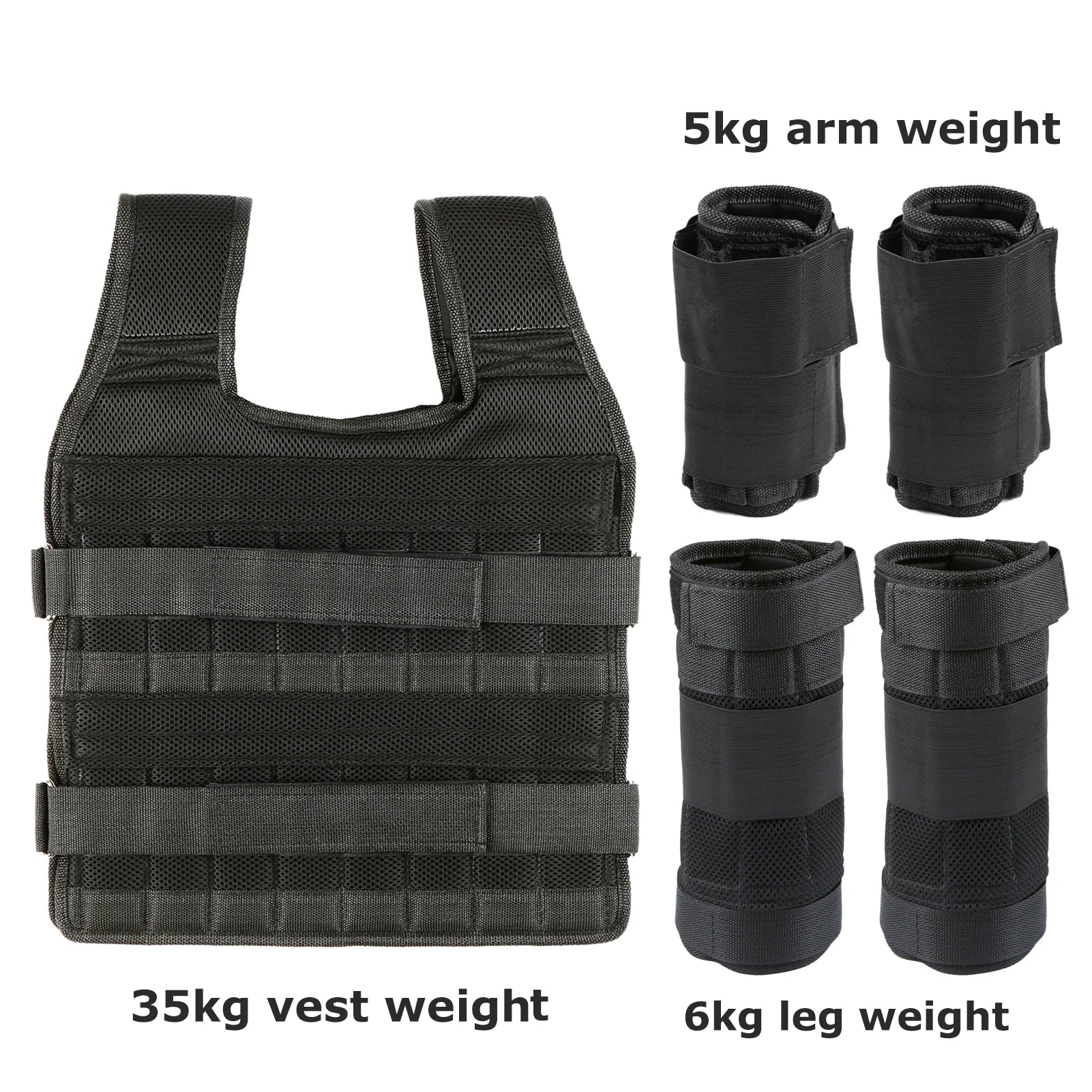 Adjustable Weighted Vest with Leg & Arm Weights