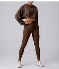 Women’s Long Sleeve Crop Top Yoga Shirt