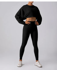 Women’s Long Sleeve Crop Top Yoga Shirt