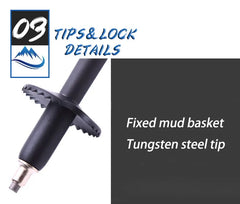 HEALING 115g Carbon Folding Trekking Pole