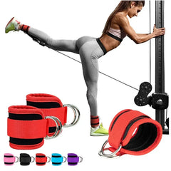 Double D-Ring Ankle Straps for Cable Workouts