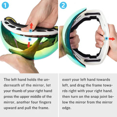 COPOZZ UV400 Anti-Fog Ski Goggles