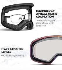 COPOZZ UV400 Anti-Fog Ski Goggles