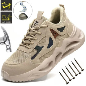 Unisex Lightweight Steel Toe Safety Work Shoes