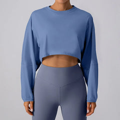 Women’s Long Sleeve Crop Top Yoga Shirt
