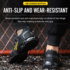 Men’s Rotating Button Steel Toe Safety Sneakers