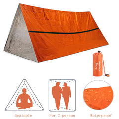 2-Person Emergency Mylar Survival Tent Kit